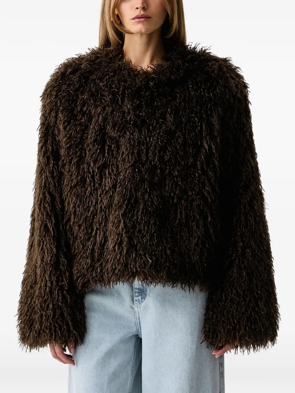Gestuz GZchoa textured jacket - Marrone