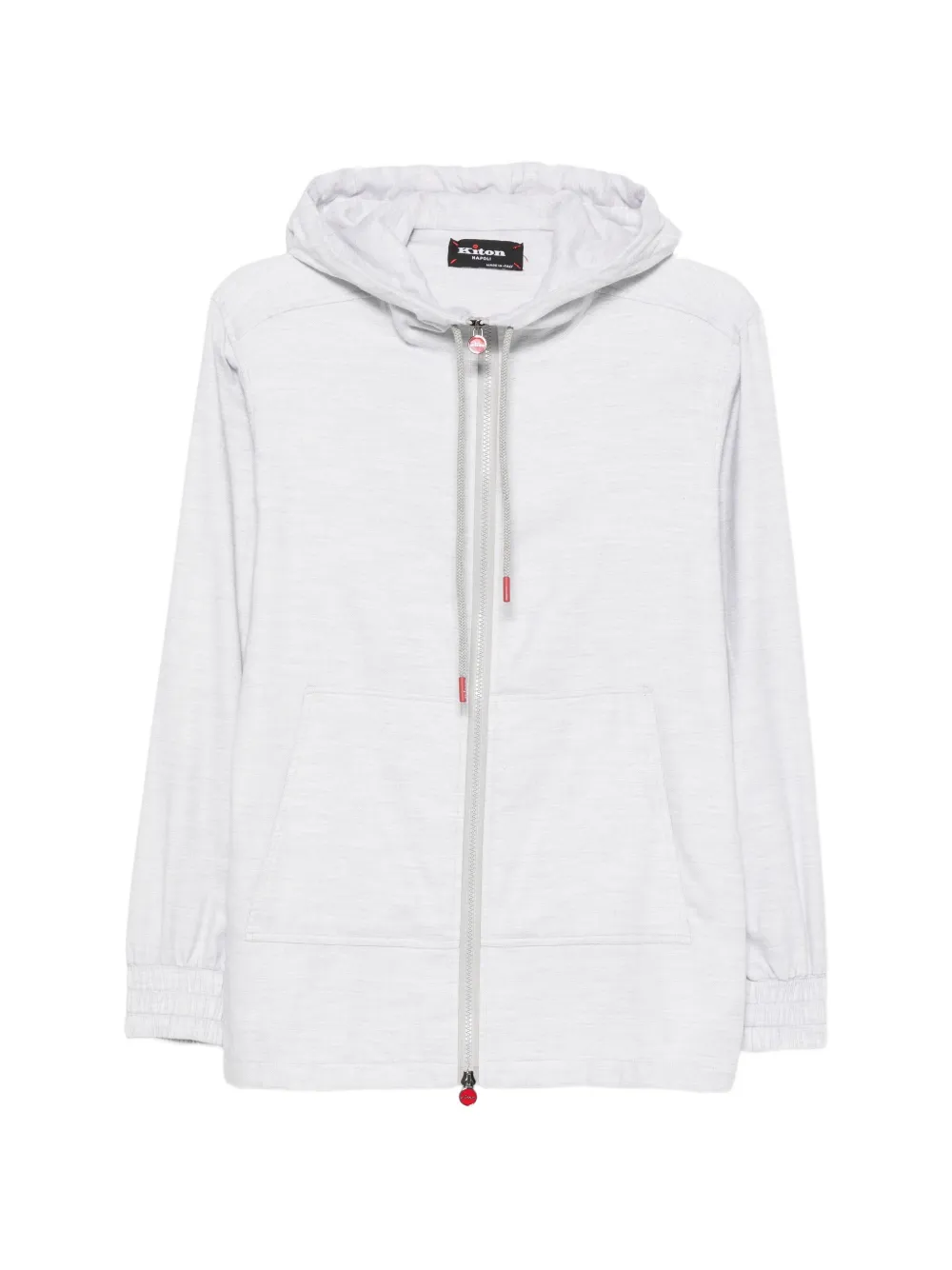 Kiton Hoodie met rits Grijs