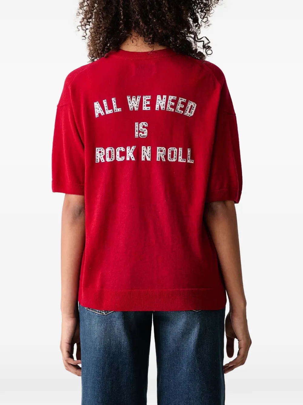 Zadig&Voltaire short-sleeve knitted T-shirt Rood