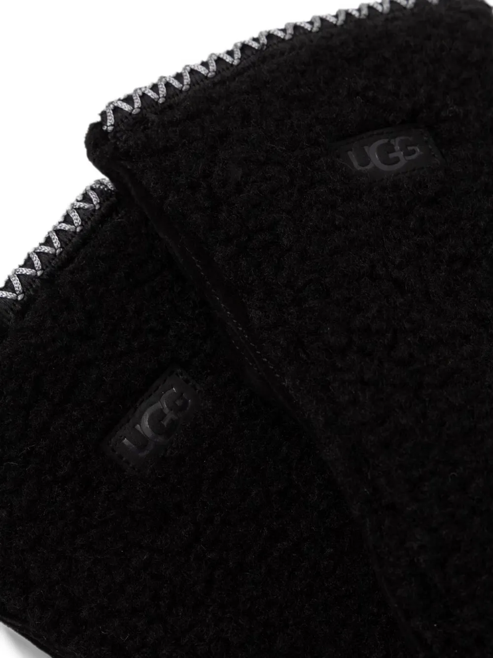 UGG braid mittens Zwart
