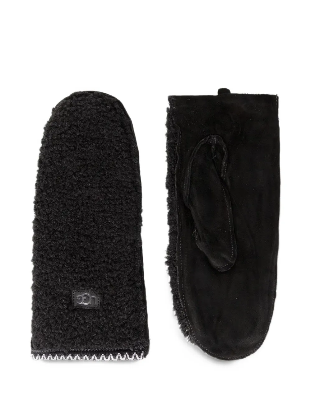 UGG braid mittens Zwart