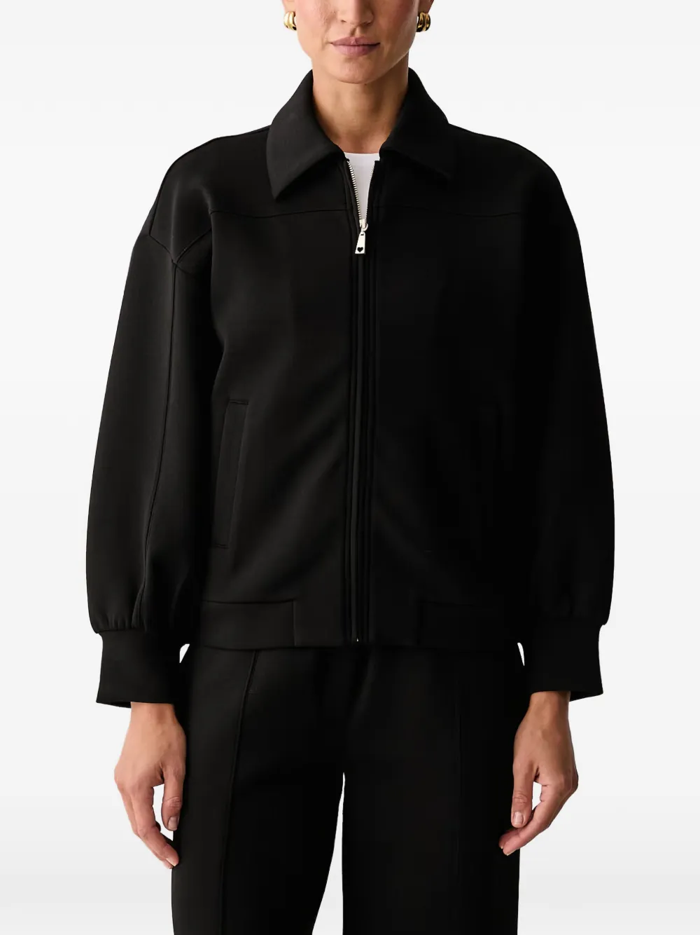 TWINSET zip-up pintuck tracksuit - Nero