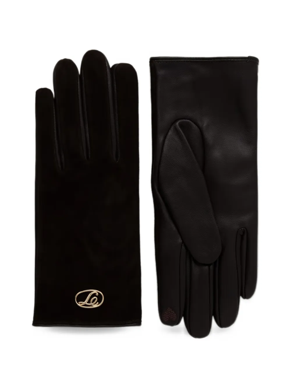 TWINSET Handschoenen met logoplakkaat Zwart