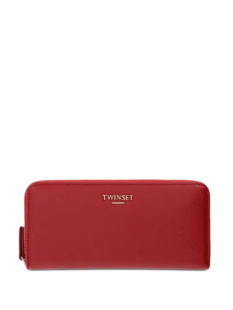 TWINSET logo-plaque zip-around wallet