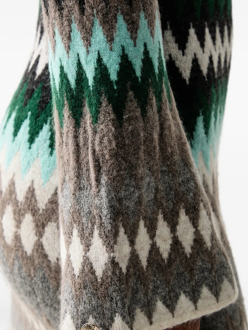TWINSET dual-use long jacquard knit dress Grijs