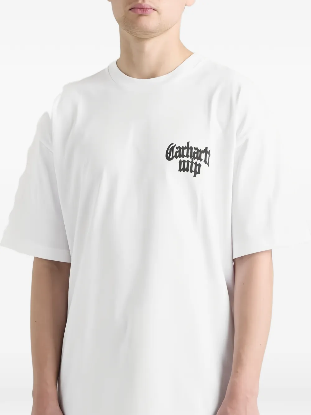 Carhartt WIP S S Blackletter T-shirt Wit