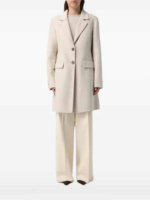 Hanita notched-lapel button-up coat