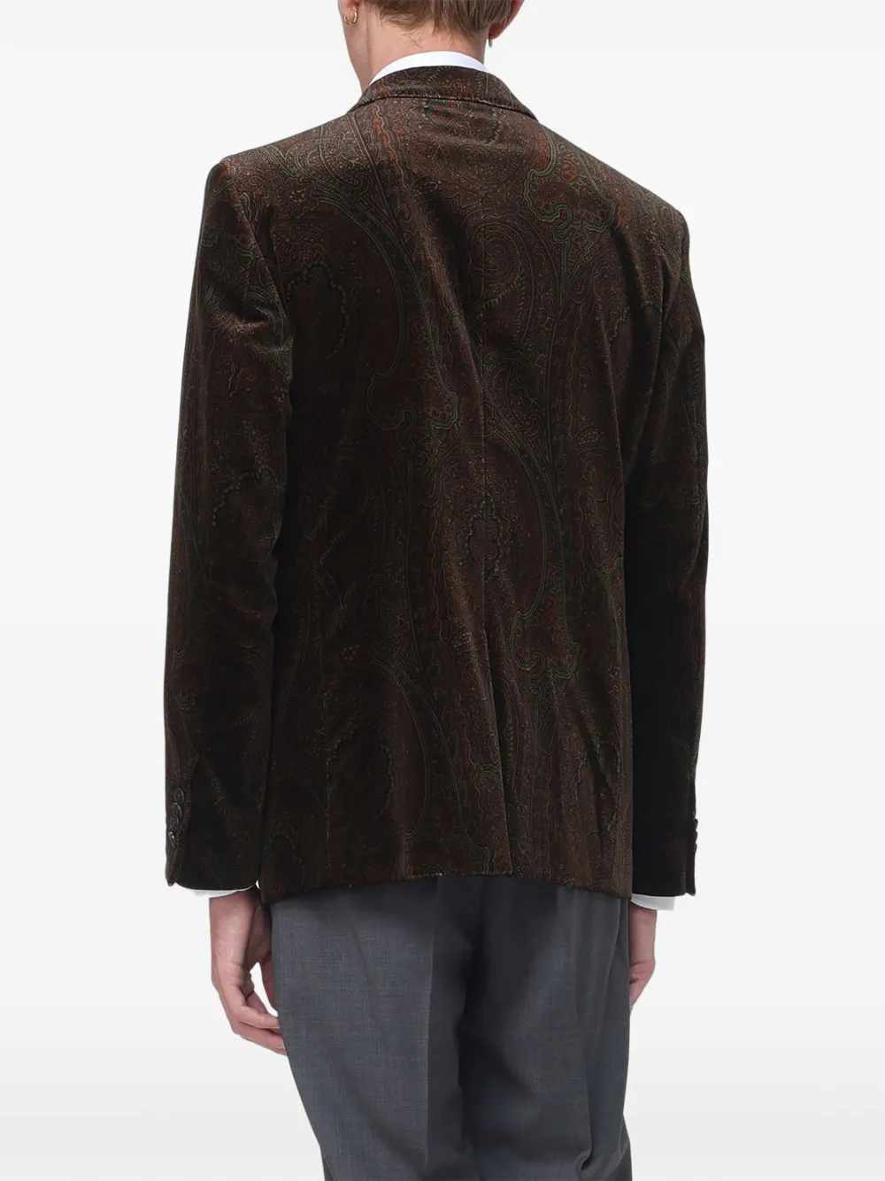 ETRO Paisley double-breasted coat Bruin