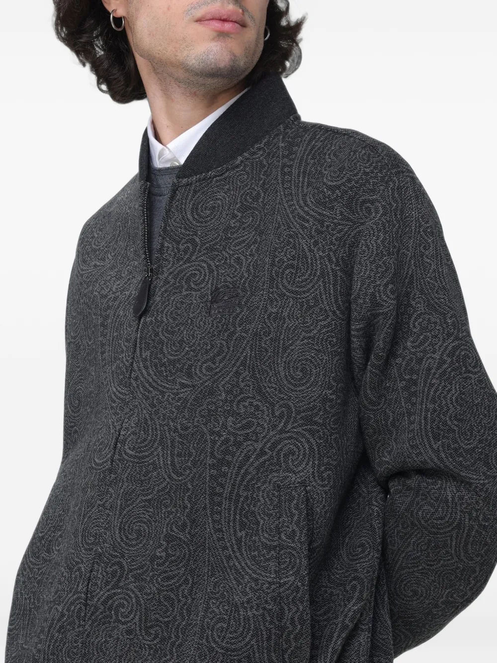 ETRO Bomberjack met paisley-print Grijs