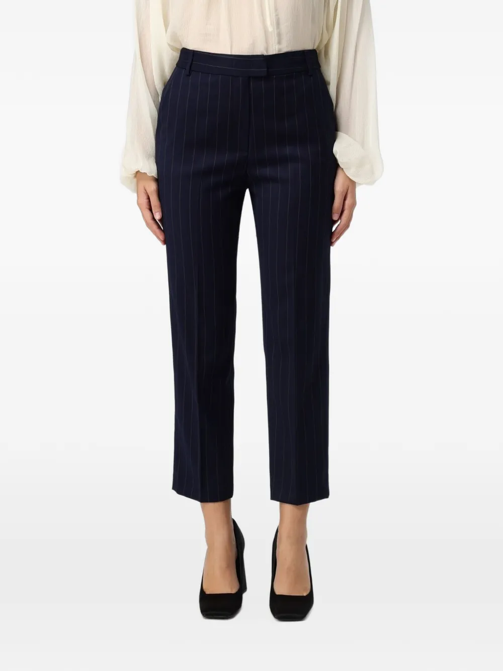 Hanita pinstripe-pattern trousers Blauw