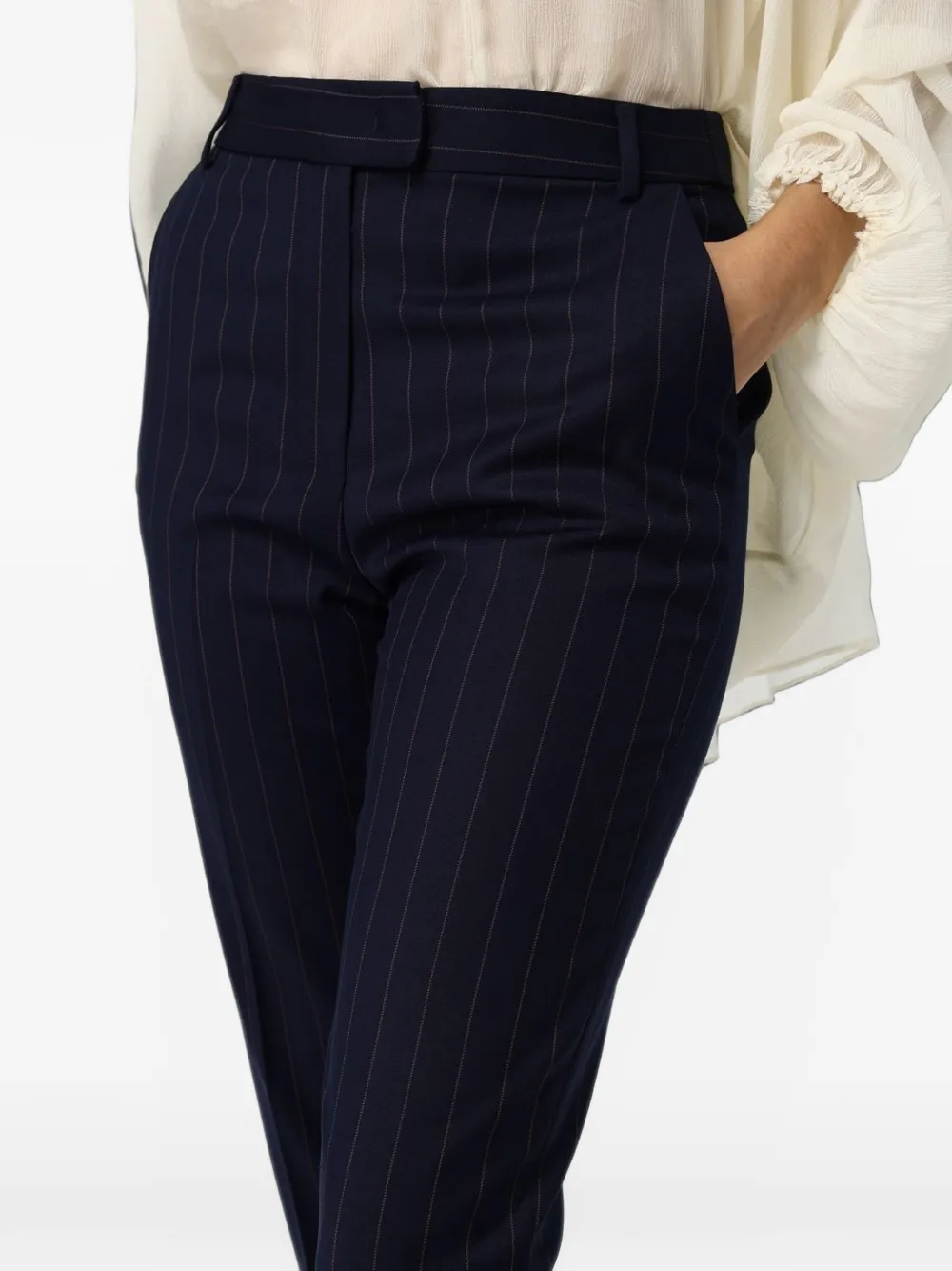 Hanita pinstripe-pattern trousers Blauw