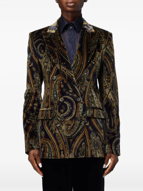 ETRO paisley-print double-breasted blazer