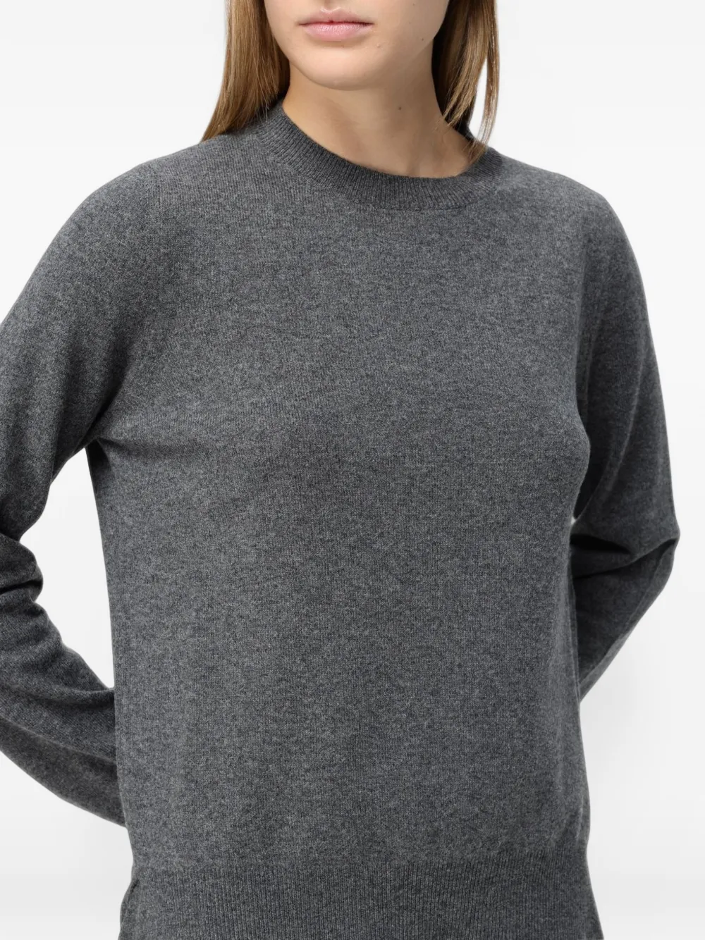 Fabiana Filippi tie-neck long-sleeve sweater Grijs