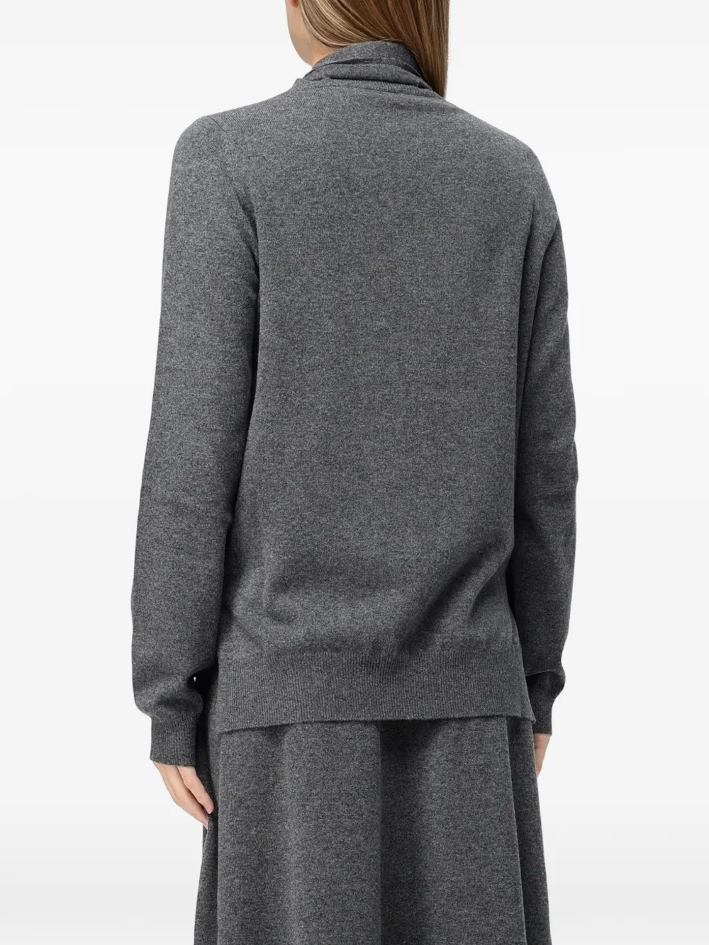 Fabiana Filippi tie-neck long-sleeve sweater Grijs