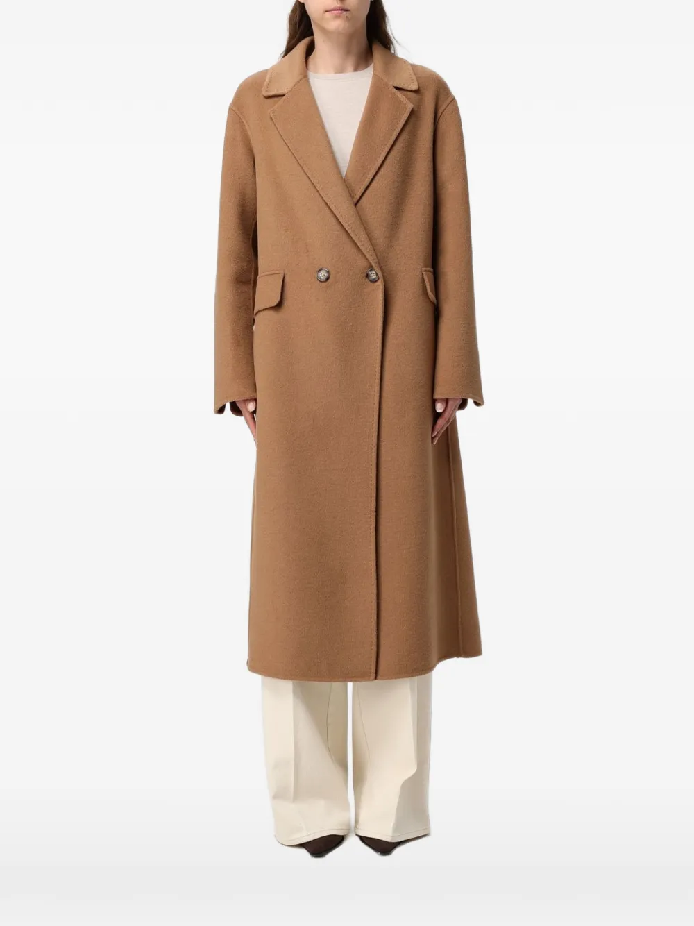 Hanita double-breasted coat - Marron Hanita double-breasted coat - Marron