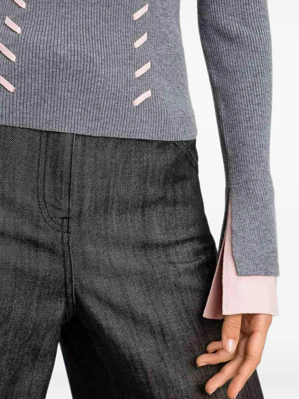TWINSET Actitude ribbed-knit sweater Grijs