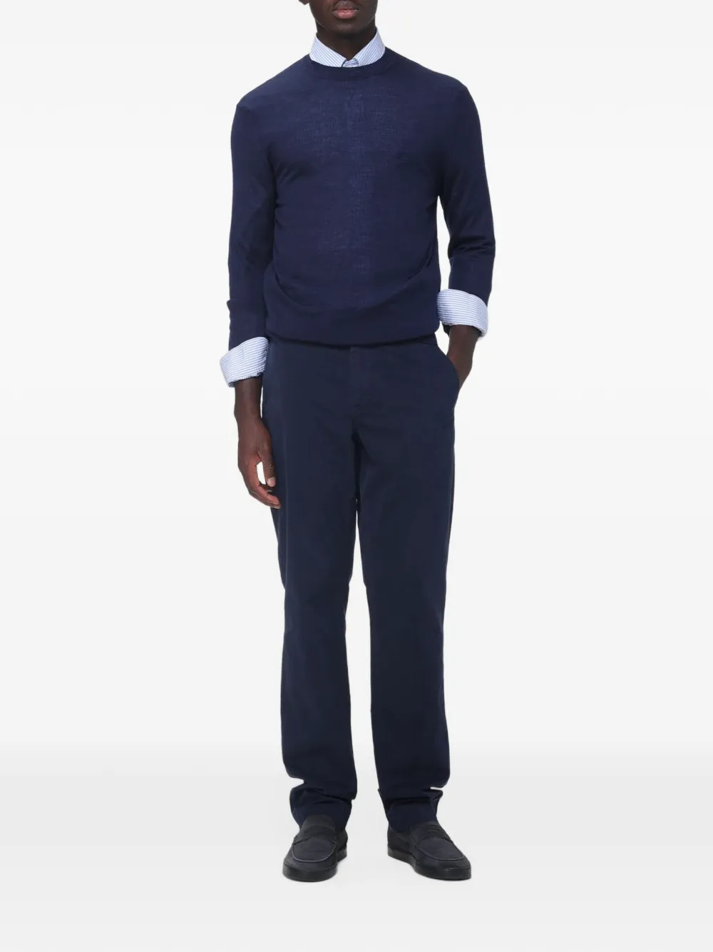 ETRO quarter-zip knitted sweater Blauw