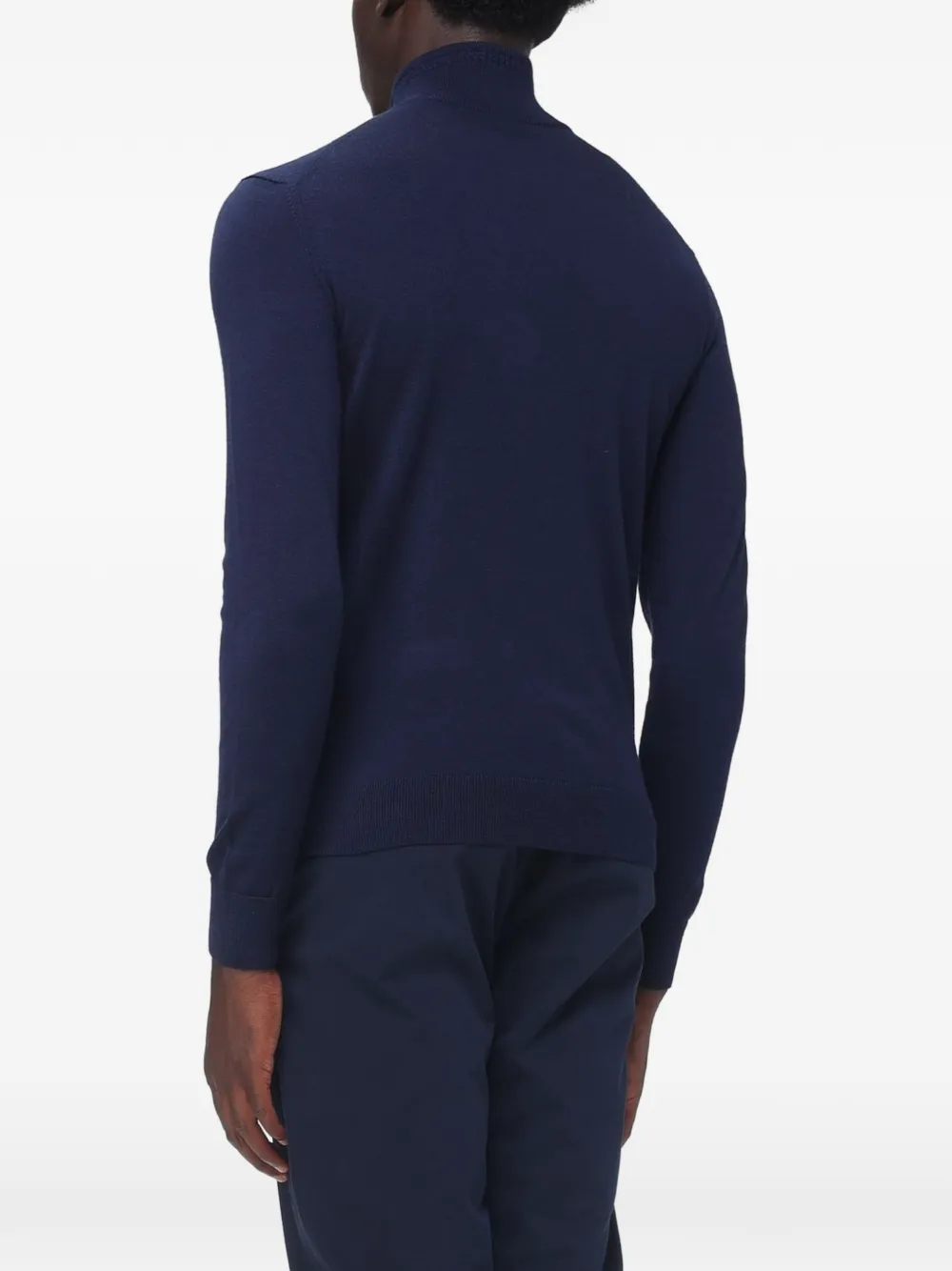 ETRO quarter-zip knitted sweater Blauw
