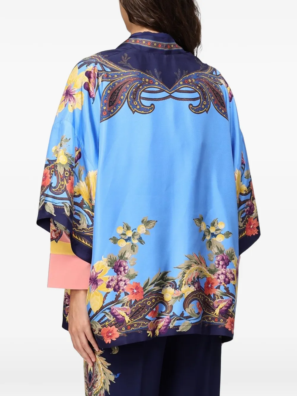 ETRO Wikkeljas met paisley-print Blauw
