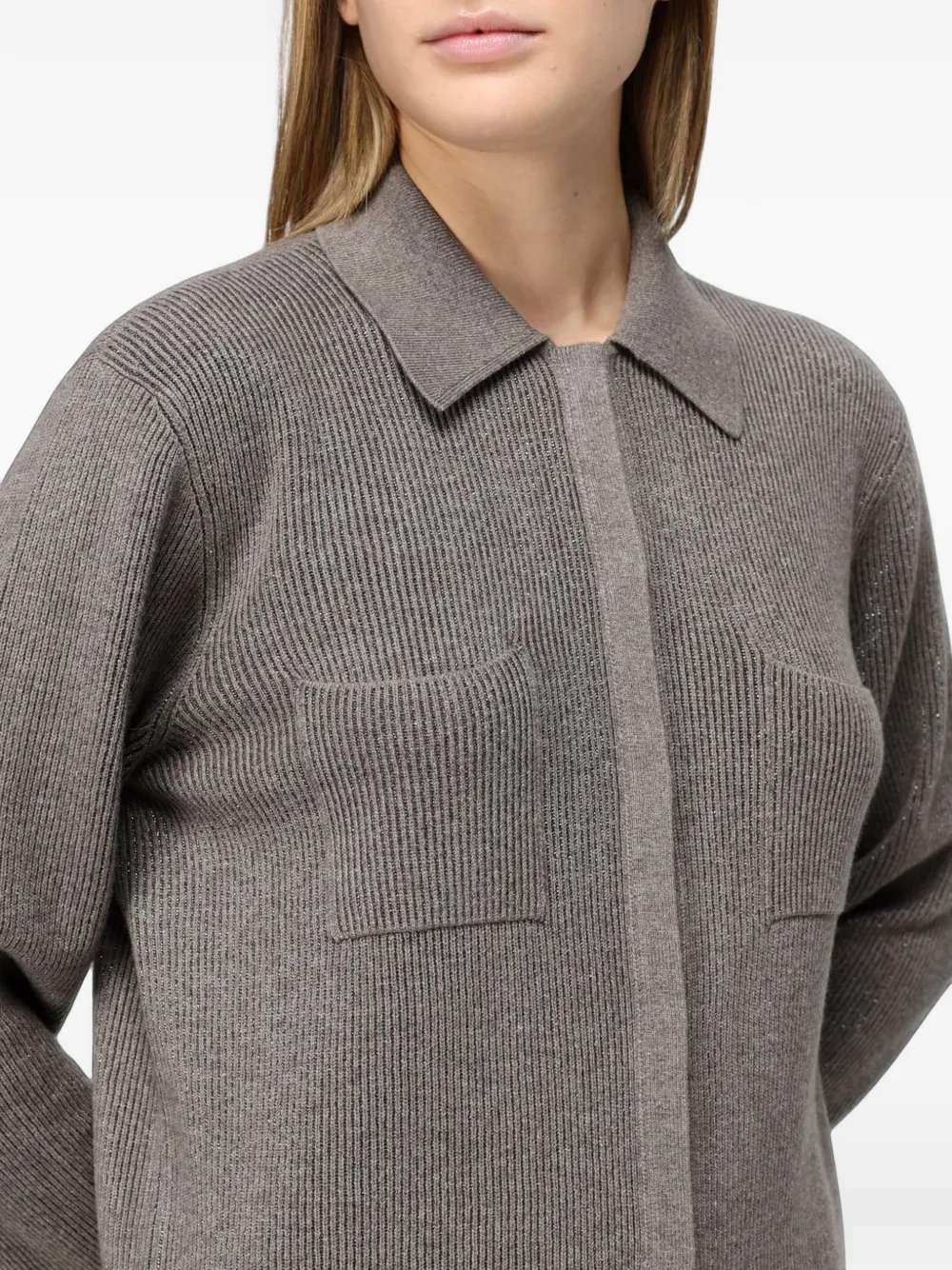Fabiana Filippi ribbed-knit shirt Grijs