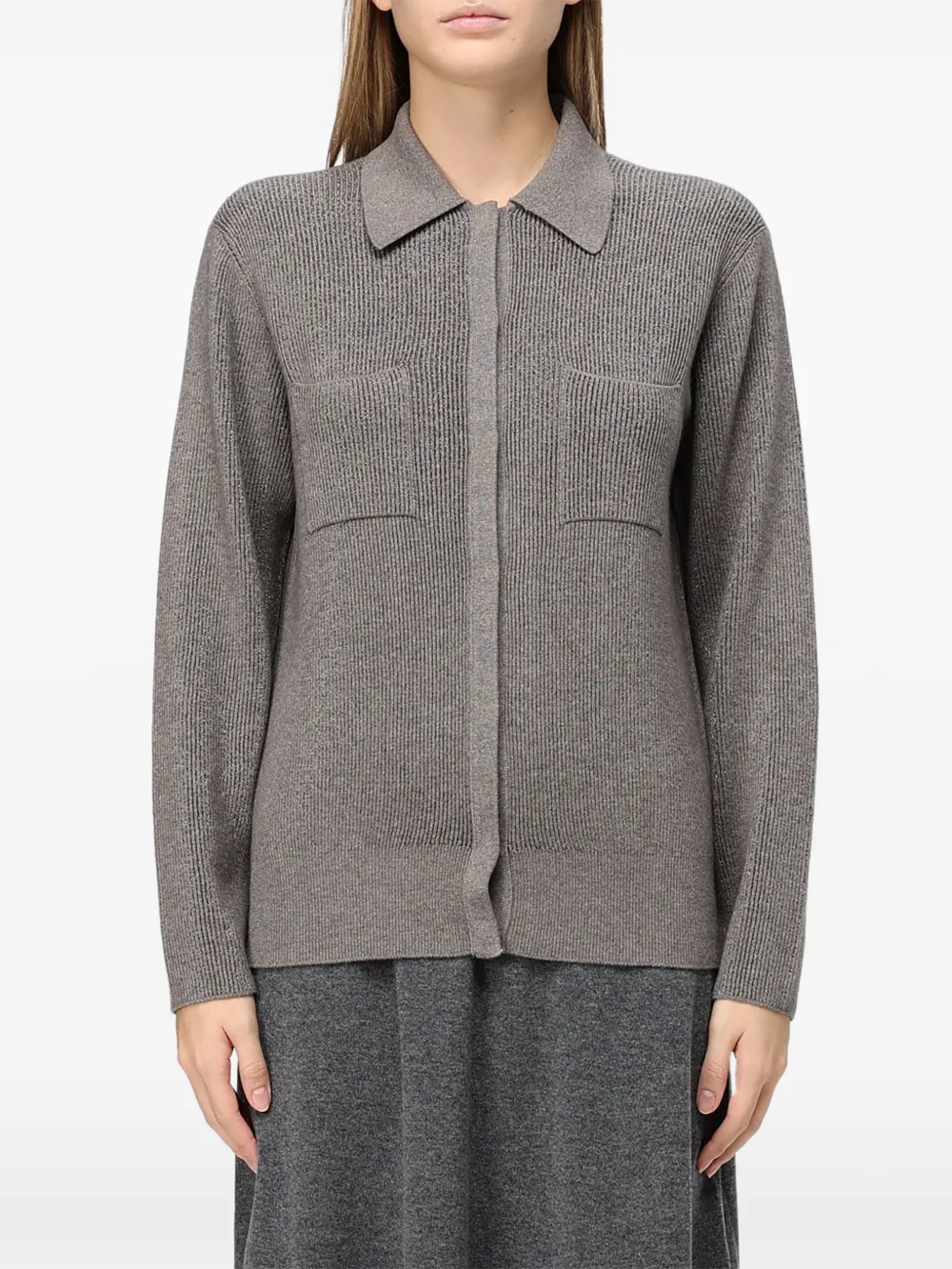 Fabiana Filippi ribbed-knit shirt - Grigio
