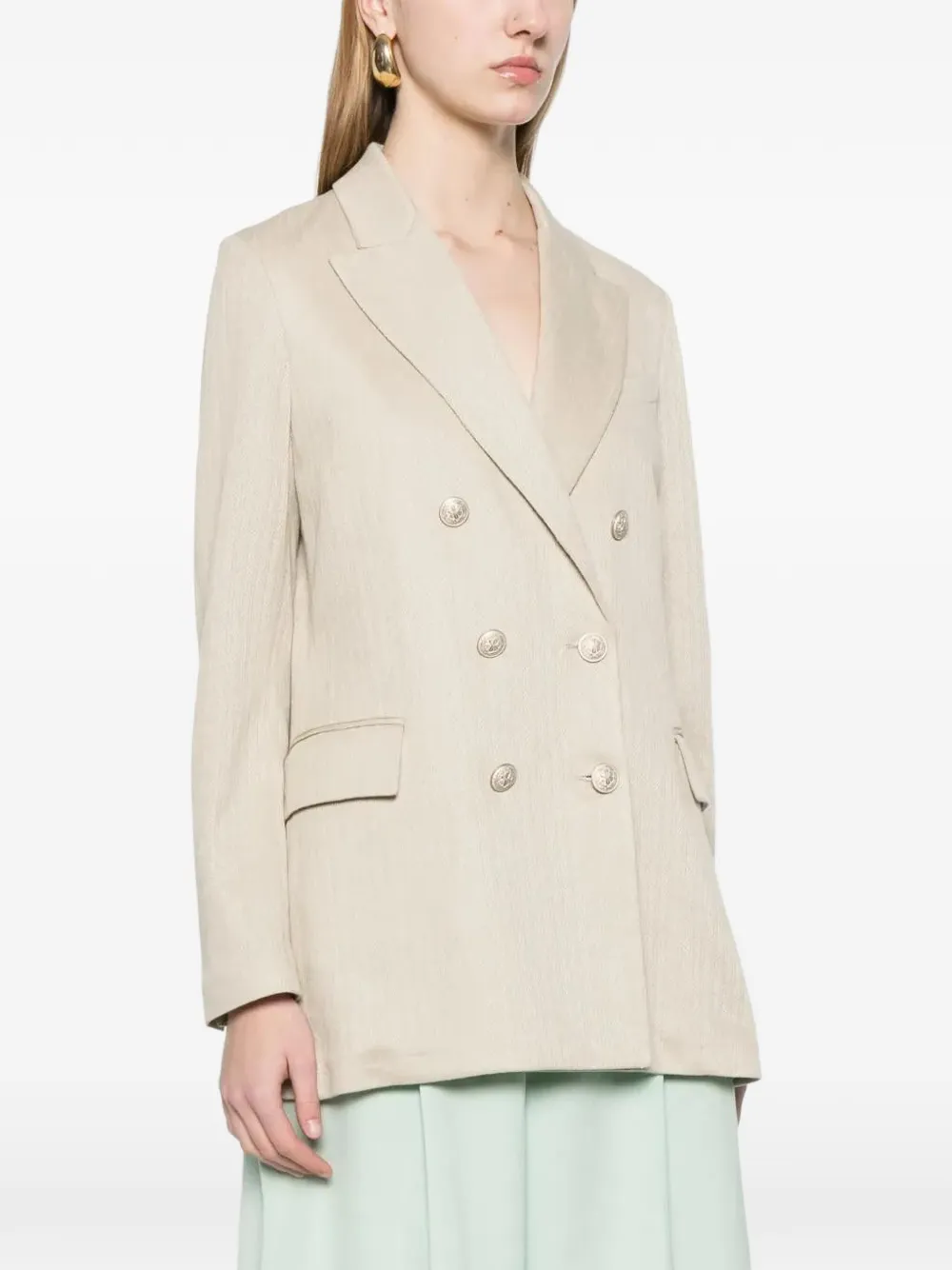 Circolo 1901 double-breasted blazer Beige