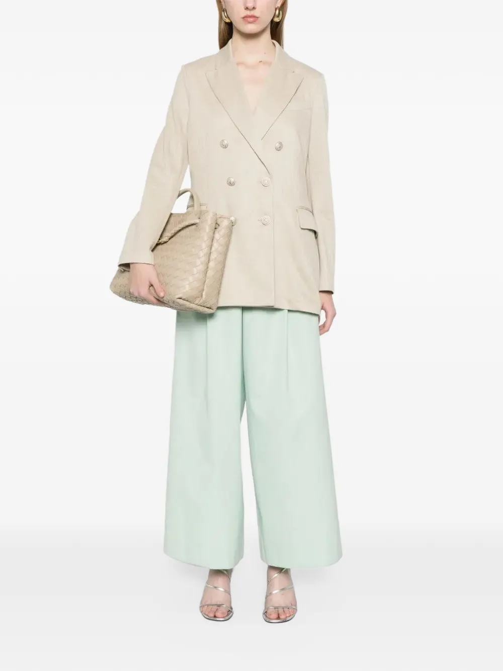 Circolo 1901 double-breasted blazer Beige
