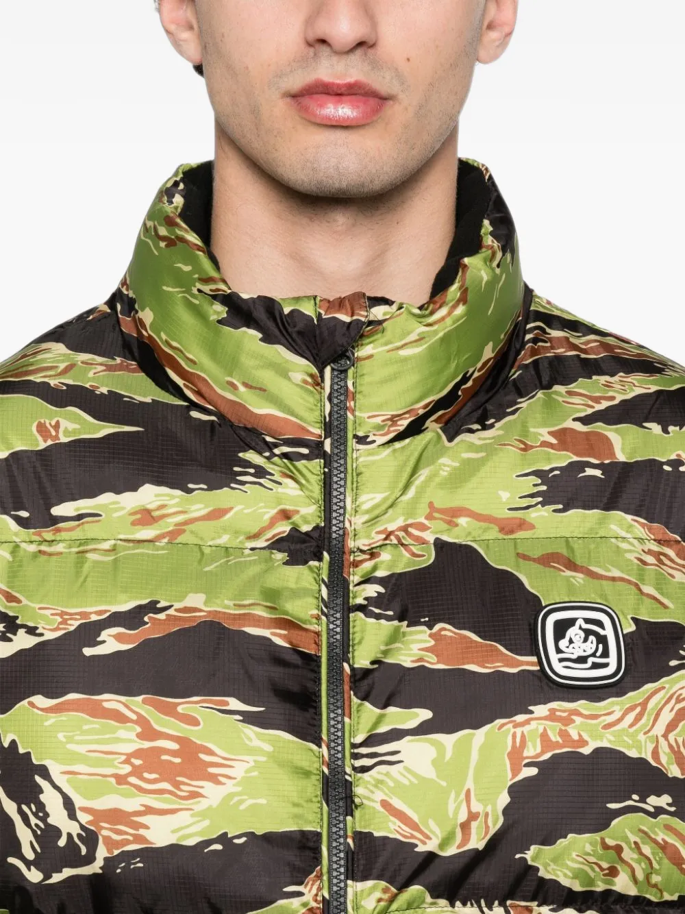Billionaire Boys Club Tiger camouflage-print puffer jacket Groen