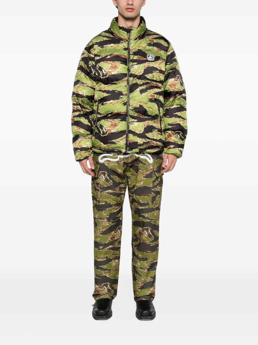 Billionaire Boys Club Tiger camouflage-print puffer jacket Groen