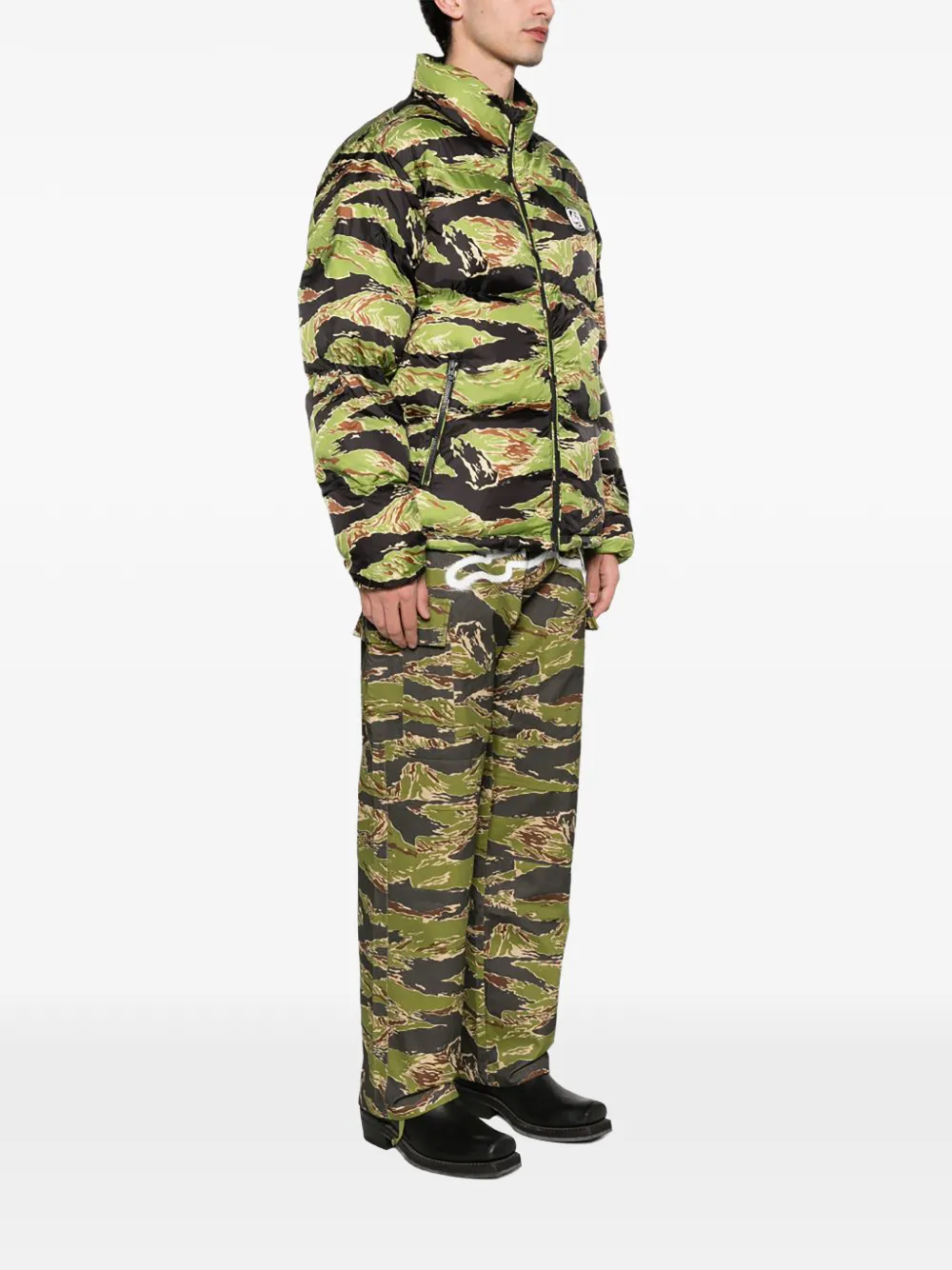 Billionaire Boys Club Tiger camouflage-print puffer jacket Groen