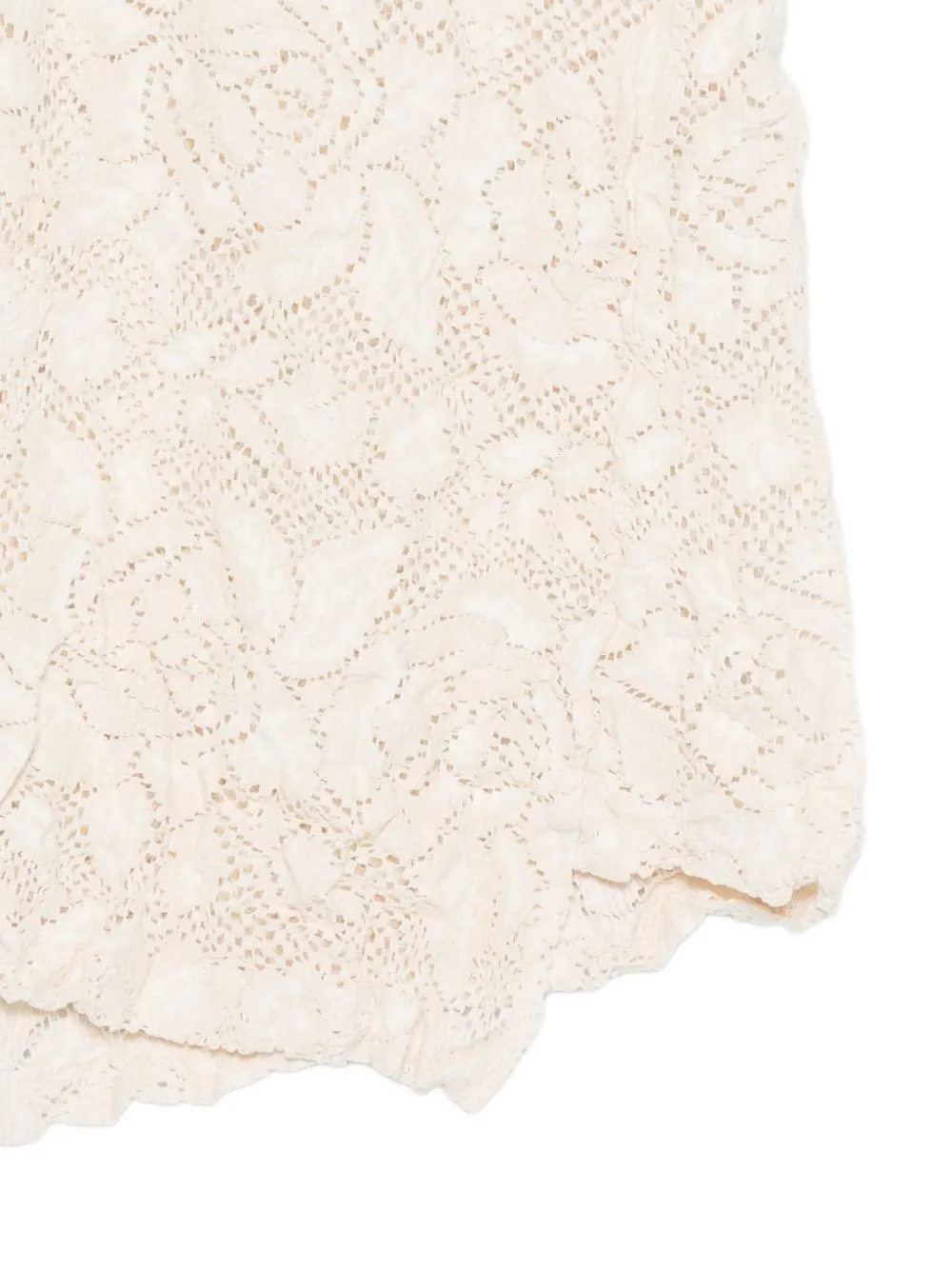 Comme Des Garçons floral-lace tank top Beige