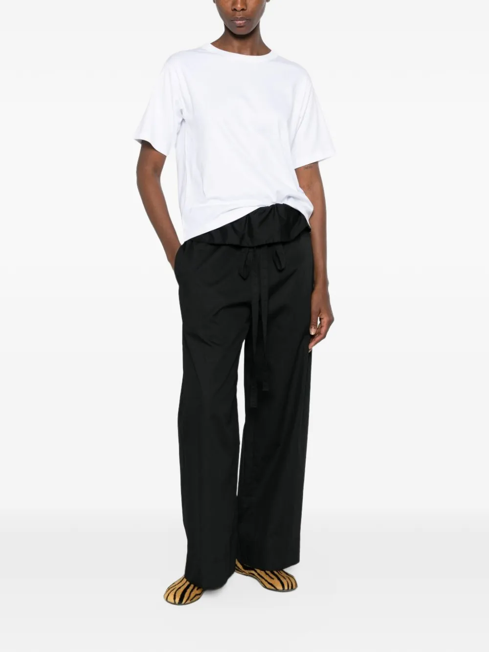 SHIRT C ZERO jersey-texture T-shirt Wit