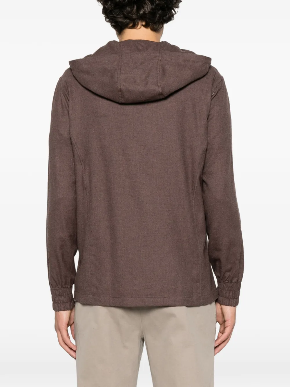 Kiton Umbi hoodie met rits Bruin