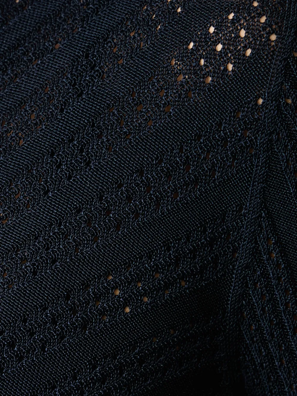 TWINSET chevron-knit pointelle-trim sweater Blauw