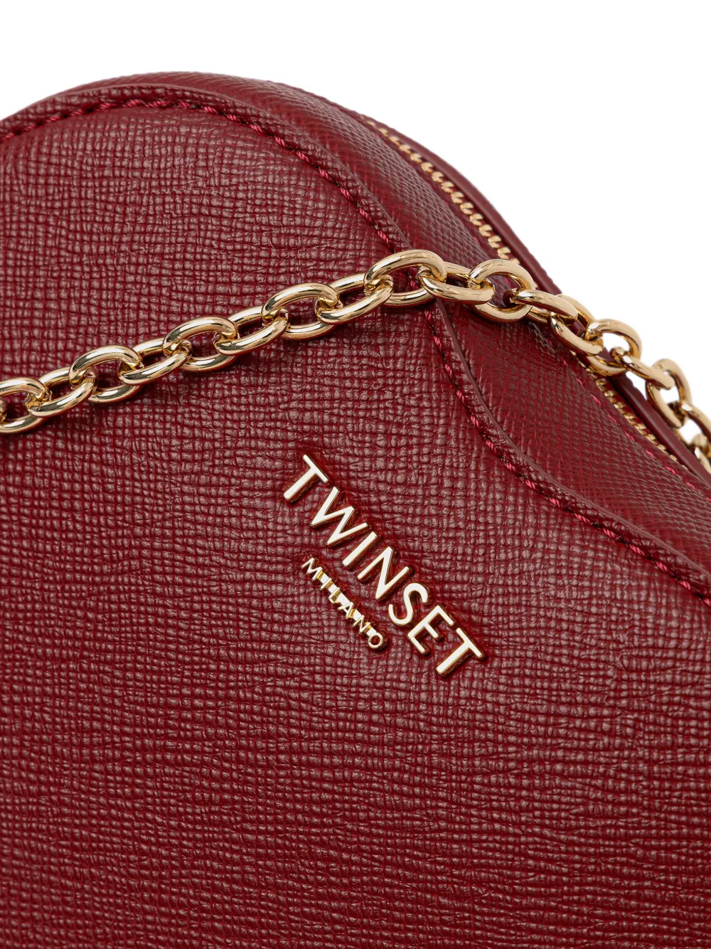 TWINSET mini heart-shaped bag with shoulder strap Rood