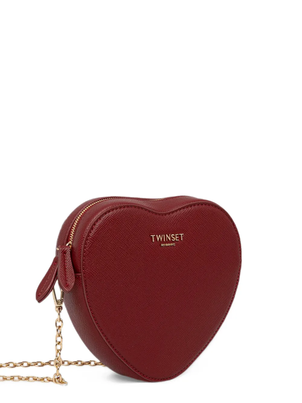 TWINSET mini heart-shaped bag with shoulder strap Rood