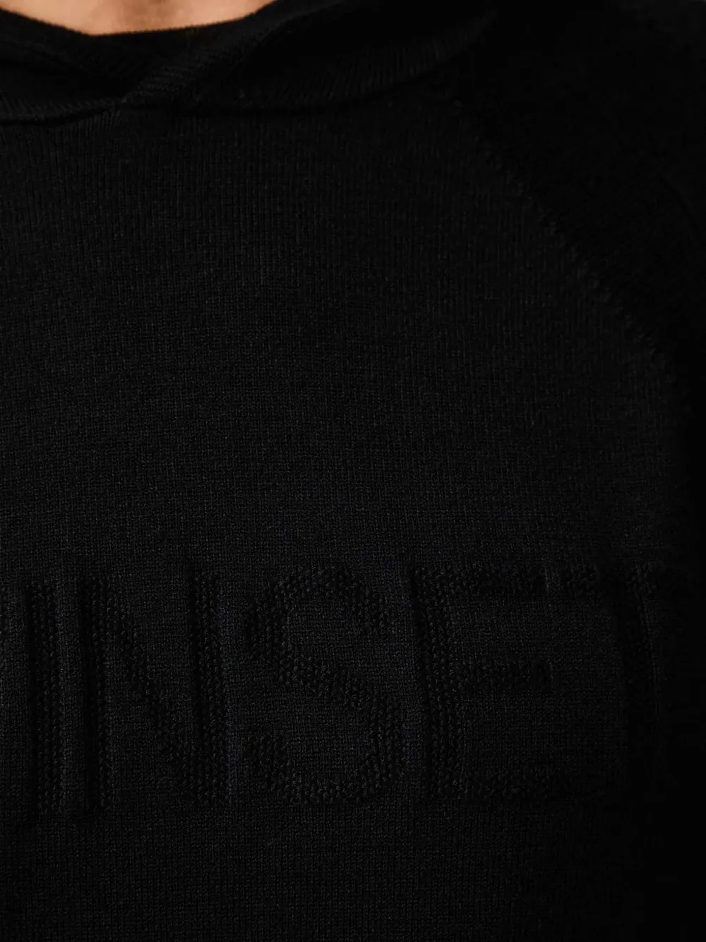 TWINSET logo-embossed raglan-sleeve sweater Zwart