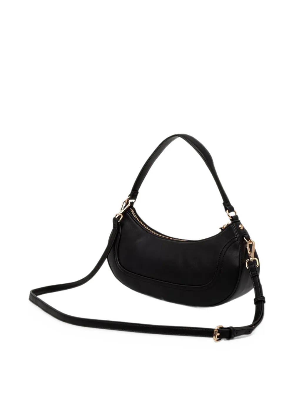 TWINSET logo-plaque curved shoulder bag - Nero