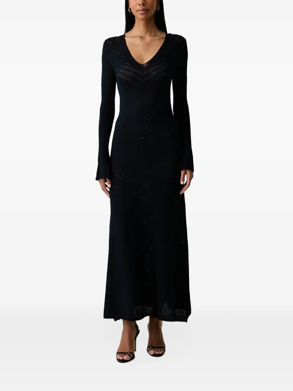 TWINSET long dual-use knit dress Blauw
