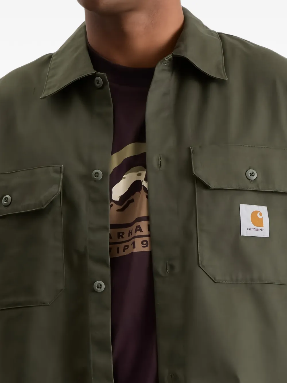 Carhartt WIP L S Craft shirt Groen