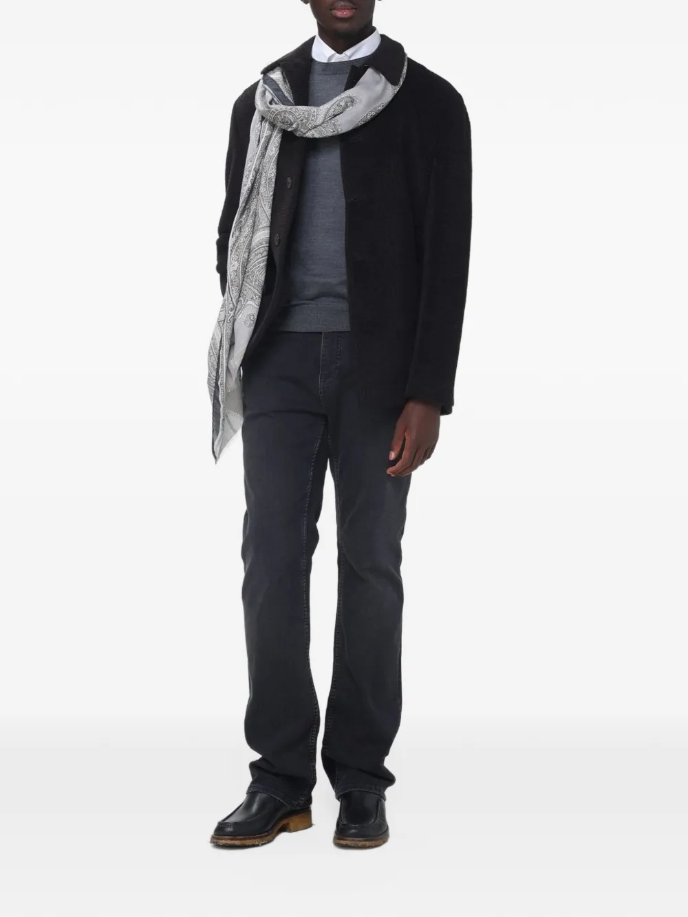 ETRO logo-embroidered sweater Grijs