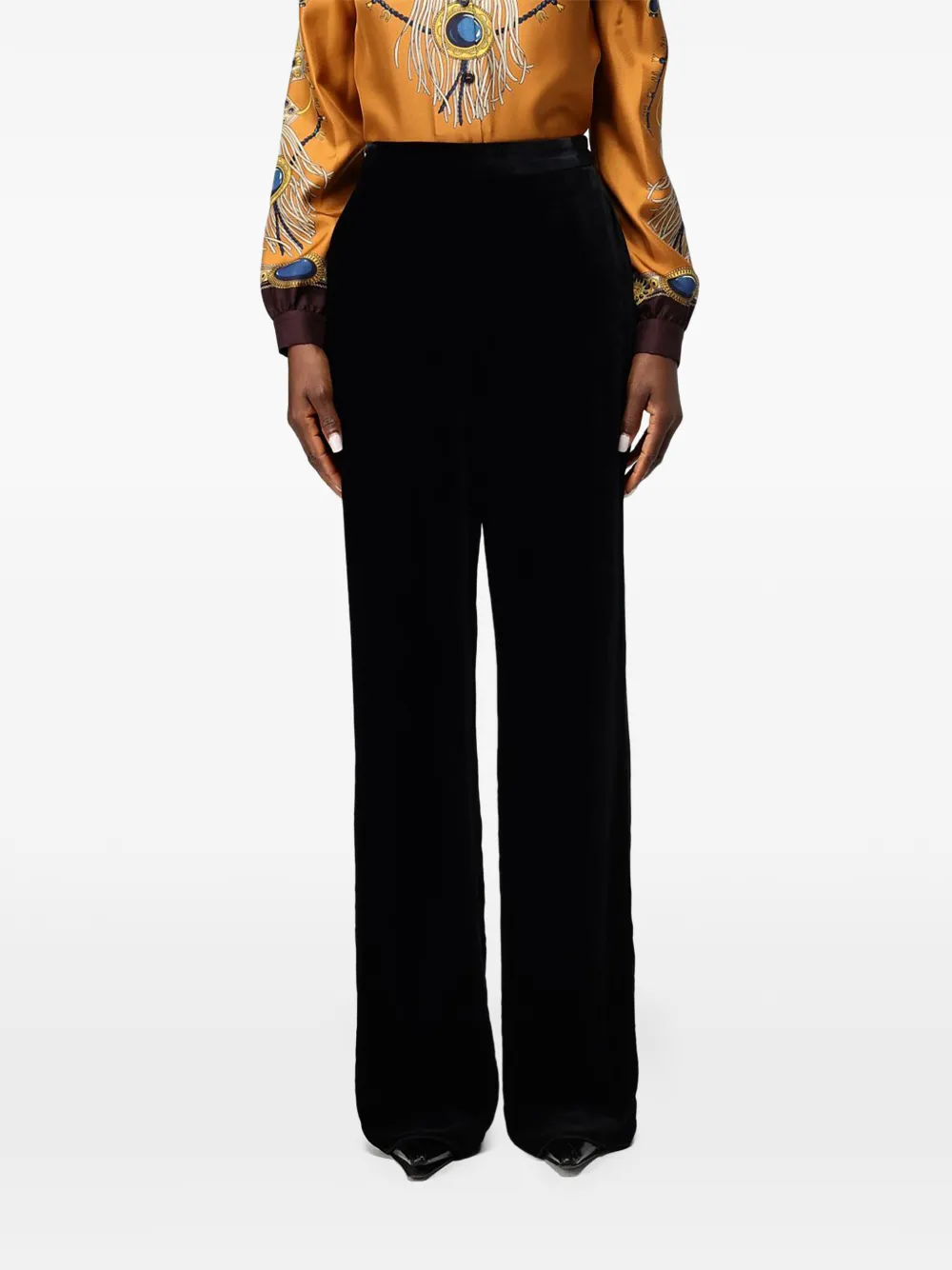ETRO Fluwelen broek Zwart