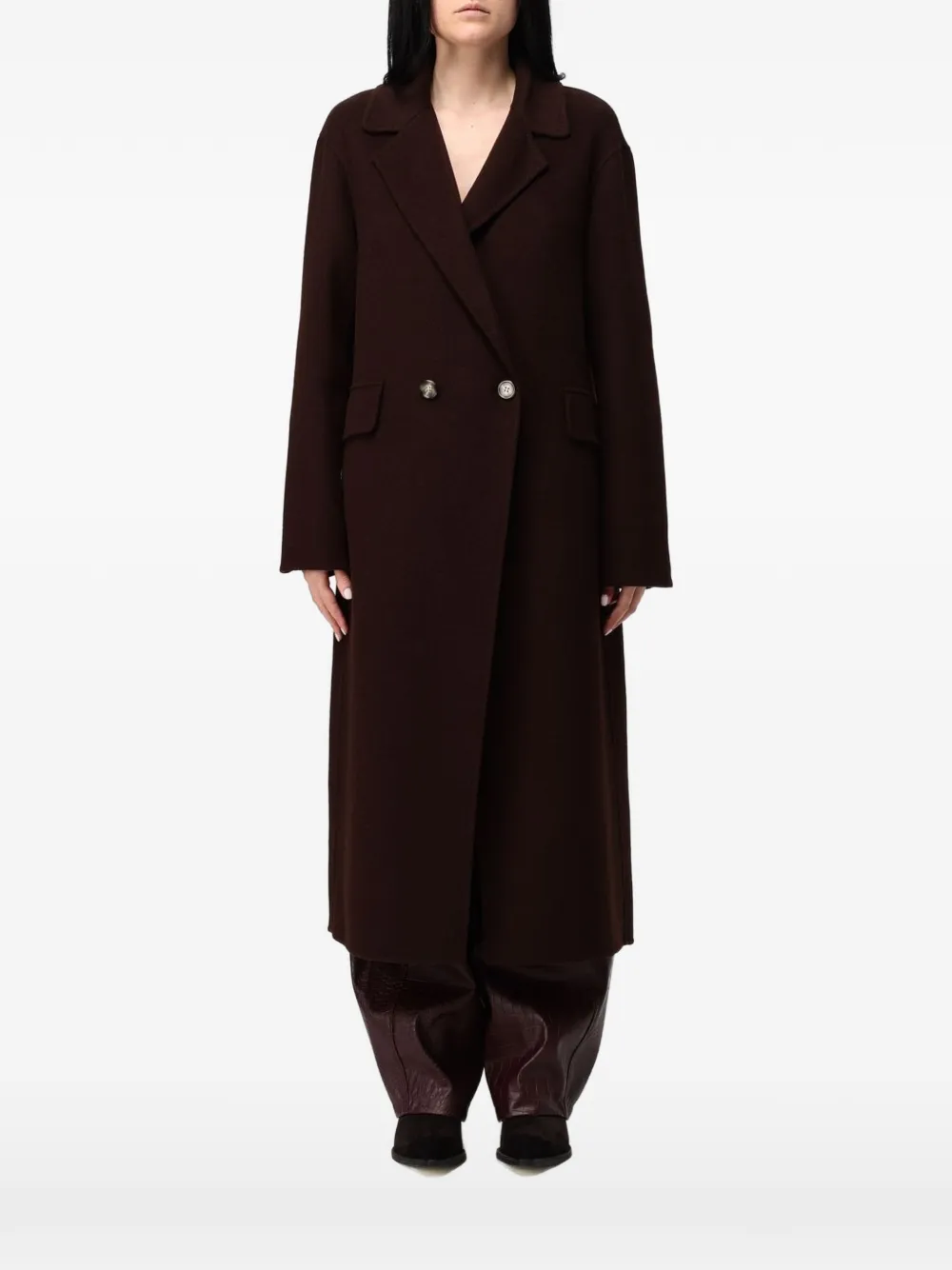 Hanita double-breasted coat - Marron Hanita double-breasted coat - Marron