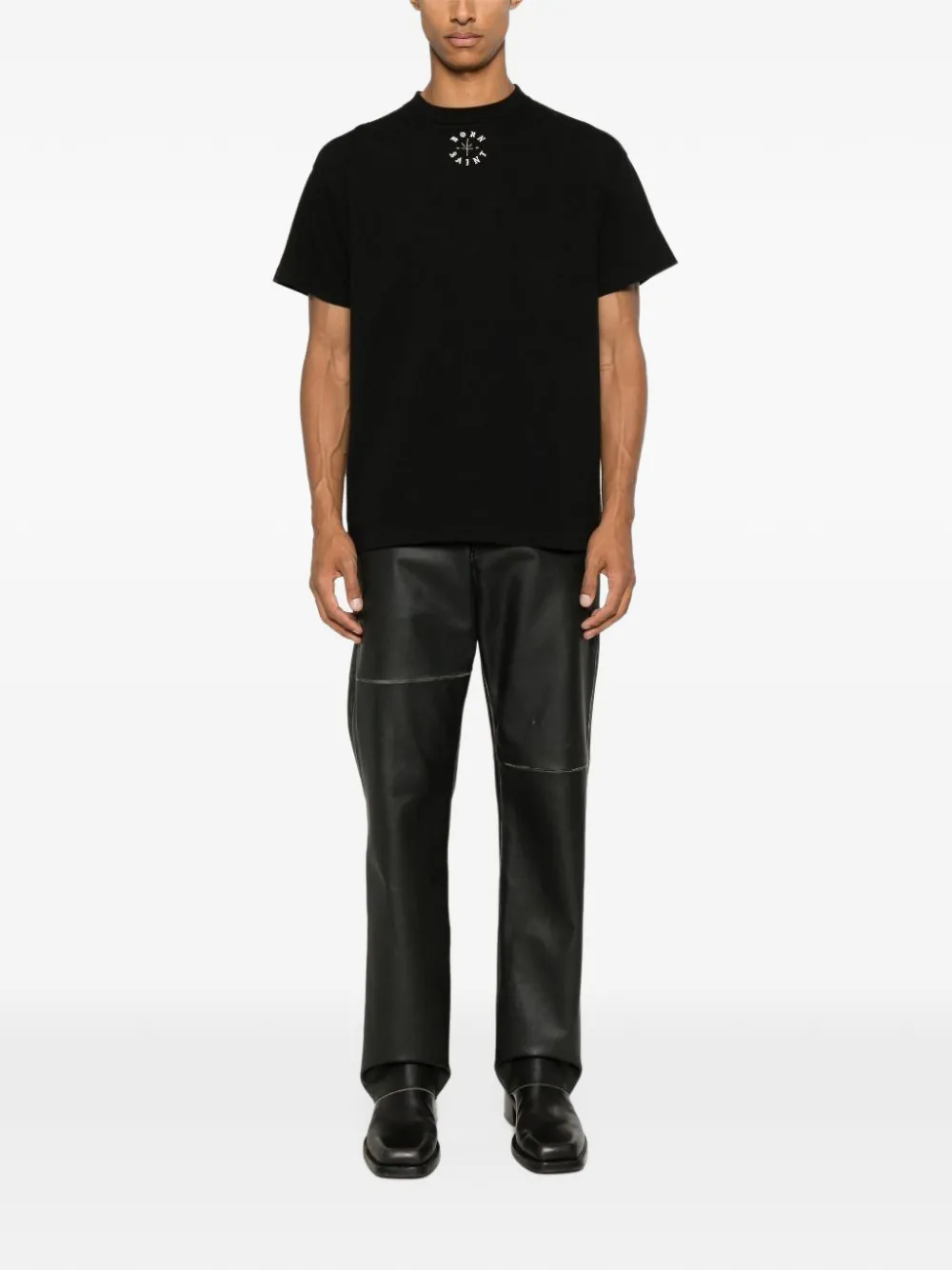 SAINT MXXXXXX x Born X Raised logo-print cotton T-shirt Zwart