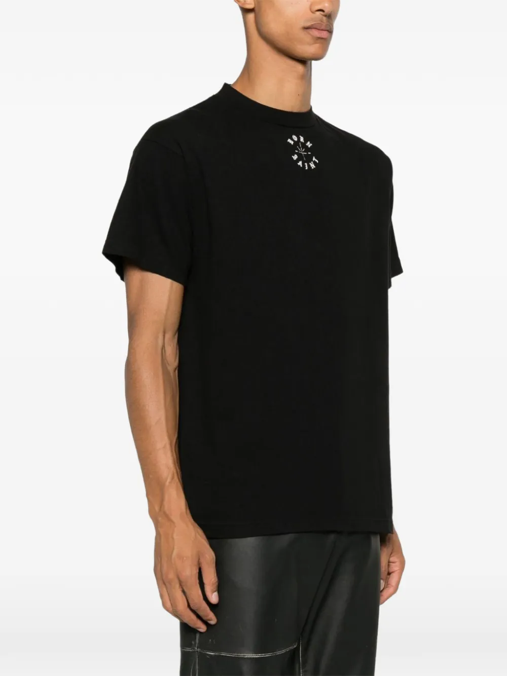 SAINT MXXXXXX x Born X Raised logo-print cotton T-shirt Zwart