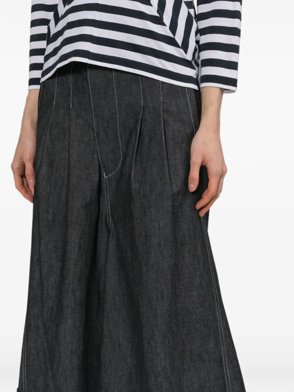 Junya Watanabe belted wide-leg jeans Zwart