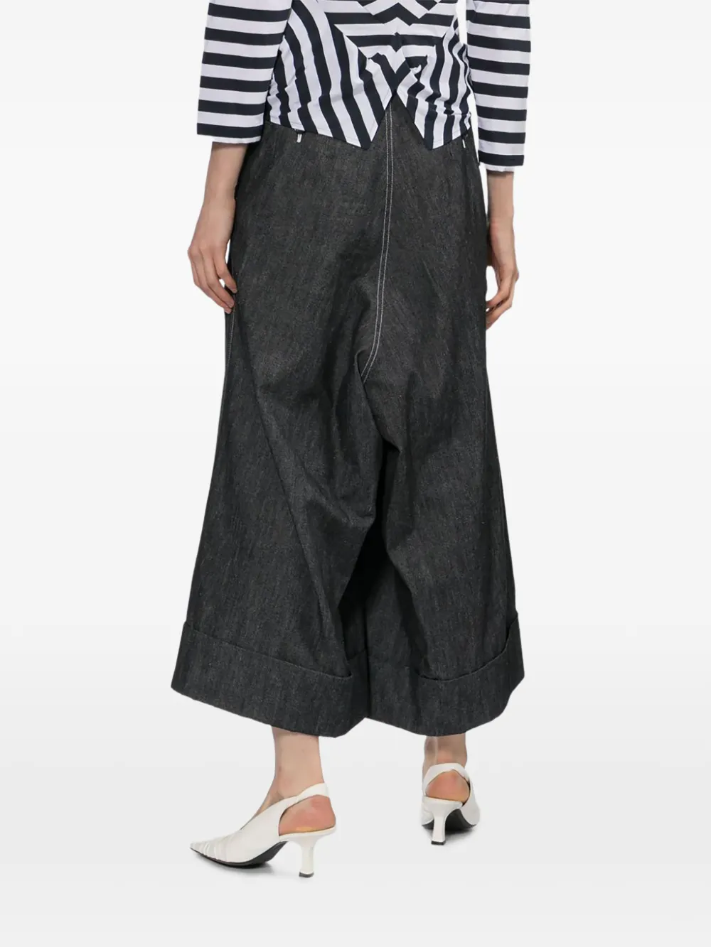 Junya Watanabe belted wide-leg jeans Zwart