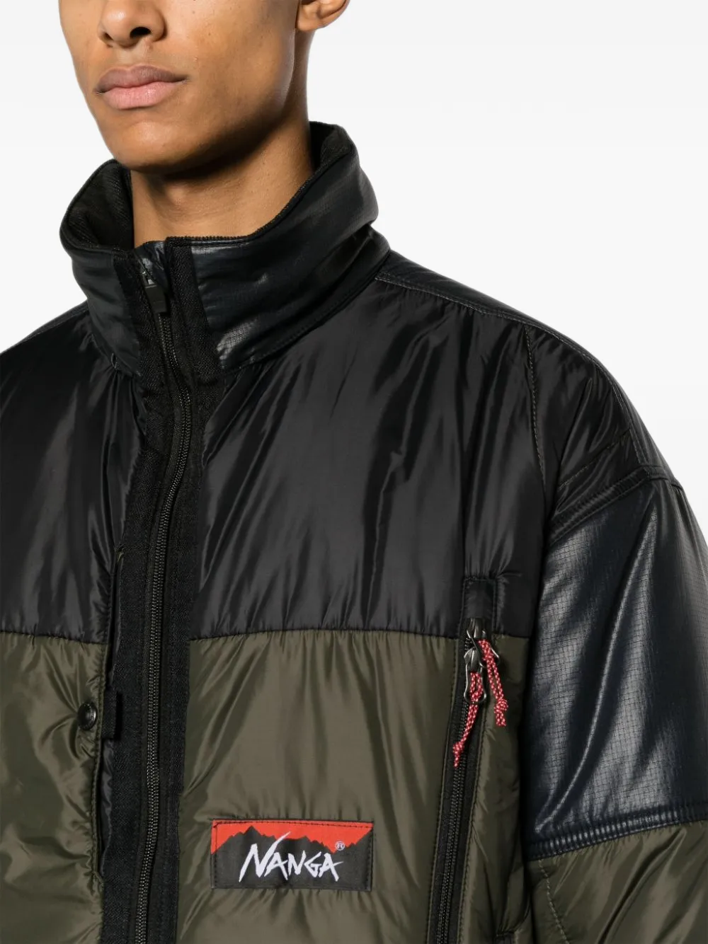 Junya Watanabe MAN x Nanga padded panelled jacket Zwart