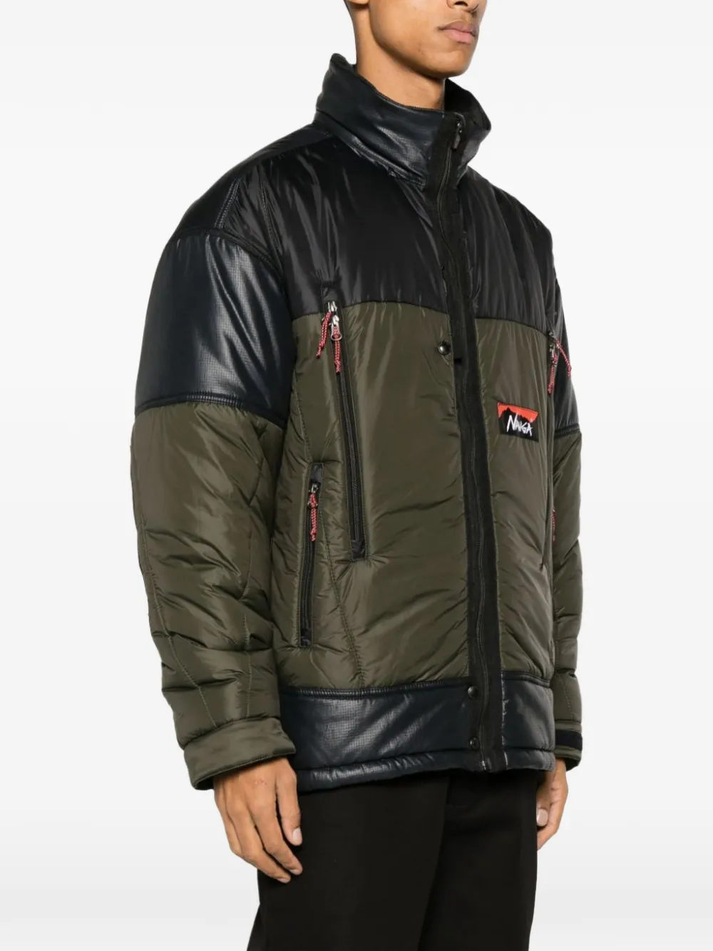 Junya Watanabe MAN x Nanga padded panelled jacket Zwart