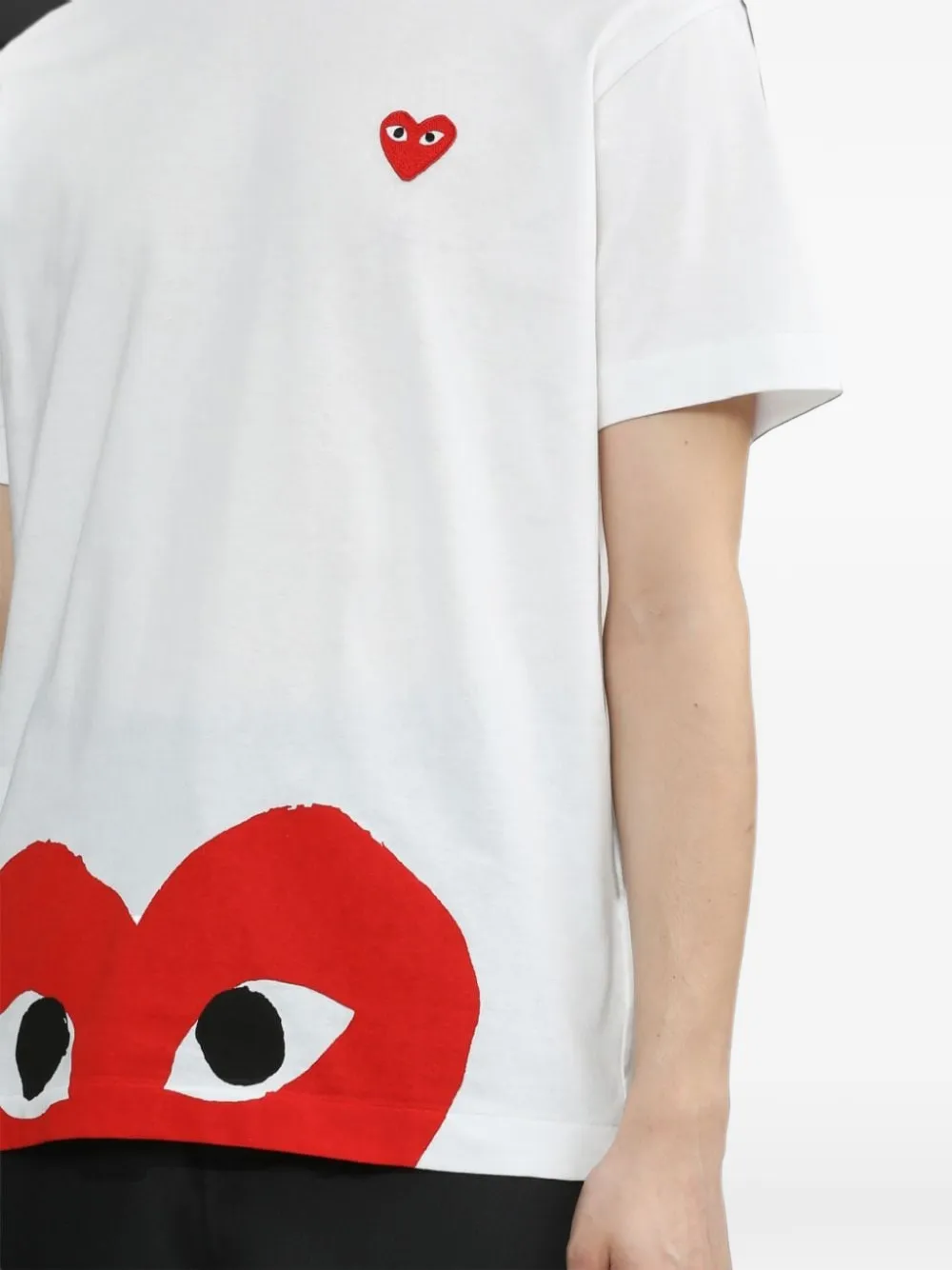 Comme Des Garçons Play heart-print T-shirt Wit
